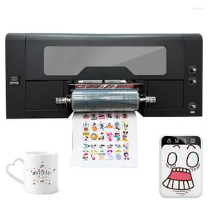 Effect zelfklevende CMYK W V Plastic Power Bank Auto 30 CM UV DTF Printer En Laminator Met Dual XP600 Printkop