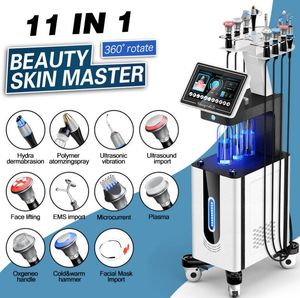 Efficace 11 en 1 Hydra Dermabrasion Microdermabrasion Machine EMS RF Rajeunissement de la peau Élimination des taches de rousseur Oxygène Jet Peel Équipement de beauté du visage