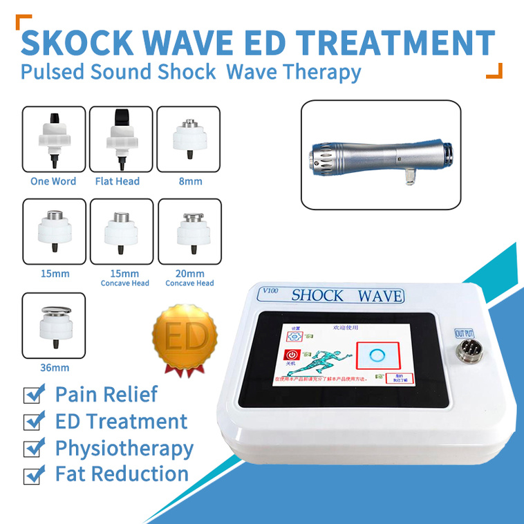 Full kroppsmassager Effektiv extrakorporeal chockvågterapi Maskin Shock Wave Pain Relief Erektil Dysfunktion EDSWT Behandling Fysisk terapiutrustning