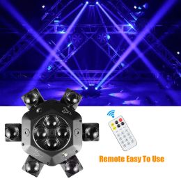 Effets 2pcs 6 armes 10pcs LEDS Moving Head Light Stage Light Rgbw Party DJ Activé DMX 512 pour Disco Music Pub Pub Mariage Éclairage