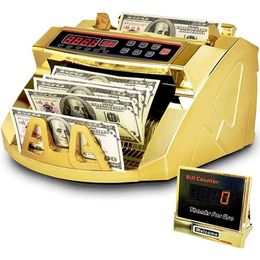 Máquina de contador de dinero de oro eficiente con pantalla LCD: cuenta 1100 facturas por minuto - ideal para bancos, supermercados y hoteles - preciso y confiable