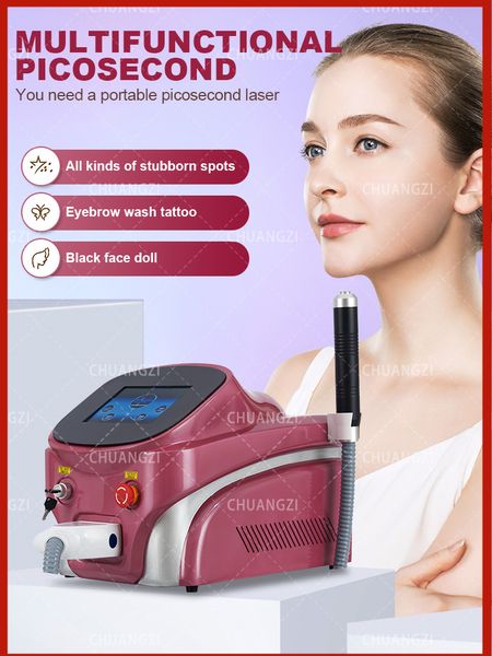 Eficiente seguro 2023 Dispositivo de RF portátil Q-Switched Nd Yga Laser Multifuncional Sistema inteligente Eliminación de tatuajes asistida Piel Segundo dispositivo de belleza Producto más popular