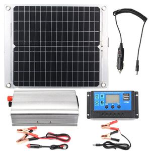 Système à énergie solaire efficace 40W Double ports USB Panneau solaire 2000W Power Inverter 10A Controller