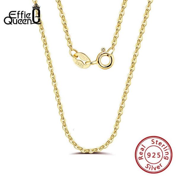 Effie Queen italien 925 argent câble chaîne collier multicolore 45 cmcollier pour pendentif femme homme bijoux cadeau entier Sc06-g289W