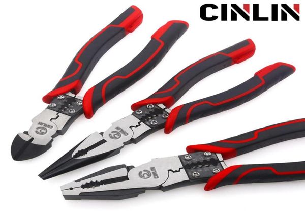 Fonds de nez à plat multitool sans effort Flat Nose en acier Strippeur Câble Cableau Crimper Criming Hand Tools Electrican Cutting 225448640