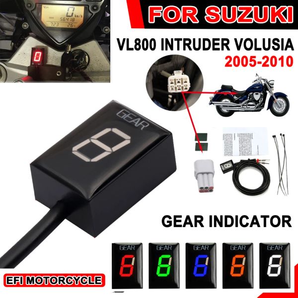 Indicateur d'affichage de l'équipement LED EFI Motorcycle 1-6 pour Suzuki VL800 VL 800 INTRUDER VOLUSIA 2005 2006 2007 2008 2009 2010 Accessoires