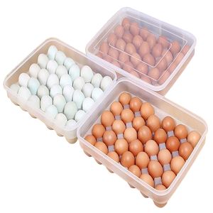 Herramientas para huevos, preservación de huevos de pato, cartón para refrigerador, cajas de almacenamiento fresco, herramienta de cocina, gerente de picnic portátil a prueba de caídas