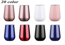 Egg Shape Cups Stainless Steel Cup Vaccum Insulation Ice Drink Cups Coffee 6oz Mug Outdoor Hiking Water Bottle 20 color YFA210111734853