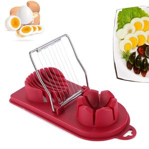 Coupe-œufs en fil d'acier inoxydable, 2 voies, pour œufs durs, fraises, fruits mous, Gadgets de cuisine