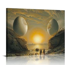 Egg Sun Rays'Reproduction Affiche Canvas Imprimerie mur art moderne photo maison chambre salon foyer de décoration esthétique Cadeaux