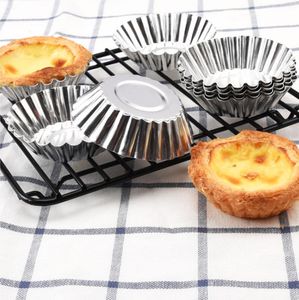 Ei Tart Mold NonStick Ripple aluminiumlegering bloemvorm herbruikbare cupcake en muffin schimmel bakbeker