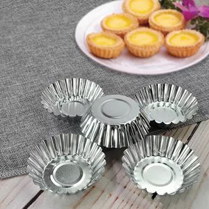 Ei Taart Tool Mold NonStick Ripple Aluminium Legering Bloemvorm Herbruikbare Cupcake en Muffin Mold Bakken Cup Tartlets Pannen