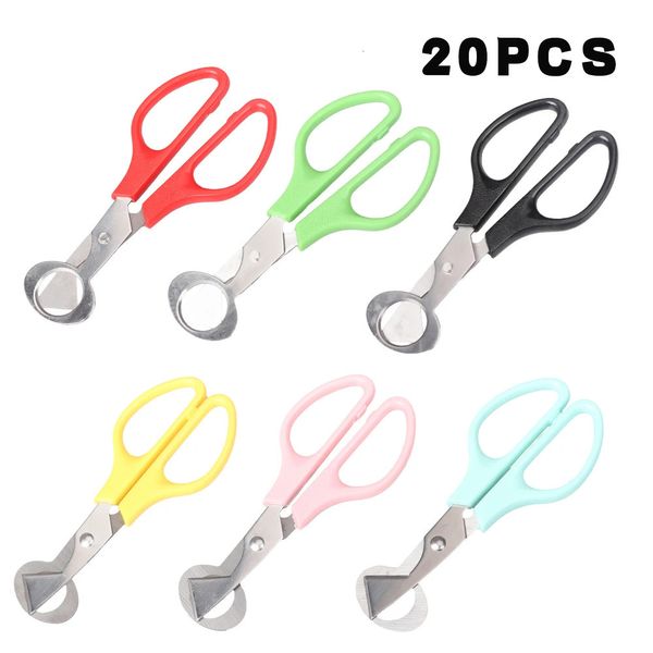 Outils d'oeufs 20 pièces ciseaux de caille oiseau frais coupe-acier inoxydable ouvre-ustensiles de coquille pour la cuisine 231026