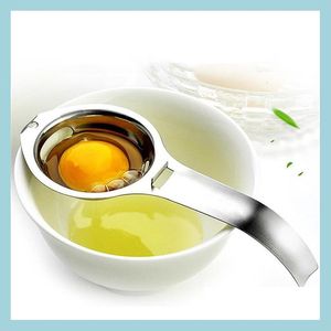 Oeuf Outils Oeuf Séparateur En Acier Inoxydable Jaune Blanc Diviseurs Diviseurs Gadget De Cuisine Outil De Cuisson Pour La Cuisson Drop Livraison Maison Jardin Dhz2X