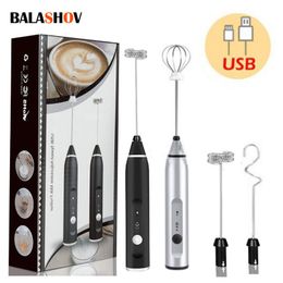 Outils d'oeufs Mousseurs à lait électriques Mélangeur sans fil portable USB Mini cafetière Fouet Mélangeur Cappuccino Crème Batteur Alimentaire 230901