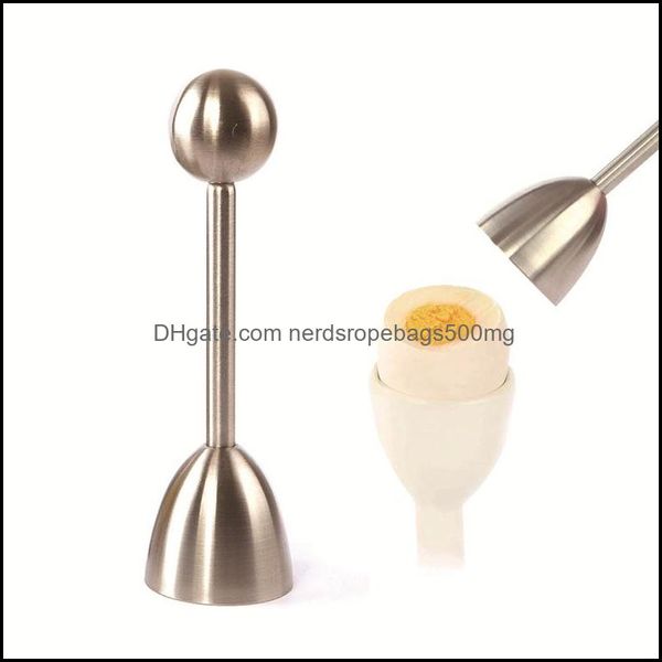 Herramientas para huevos Cocina Cocina Comedor Bar Hogar Jardín Herramienta de acero inoxidable Abridor de conchas Cortador de metal Huevos creativos abiertos hervidos Bh23 5 L