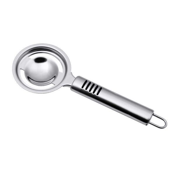 Outils d'oeufs Outils de séparateur de blanc d'oeuf en acier inoxydable Batteur d'oeufs Gadgets de filtre de jaune Accessoires de cuisine Entonnoir de séparation Cuillère Diviser Dht3H