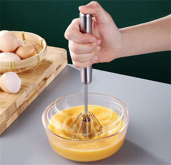 Herramientas para huevos Batidora Licuadora Presión manual Batidora de huevos semiautomática Accesorios de cocina de acero inoxidable Herramientas Utensilios de crema de giro automático Batidora manual JL1399