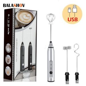 Egg Tools Wireless Milk Frothers Electric Handheld Blender With USB Electrical Mini Coffee Maker Whisk Mixer For Cappuccino Cream 230901