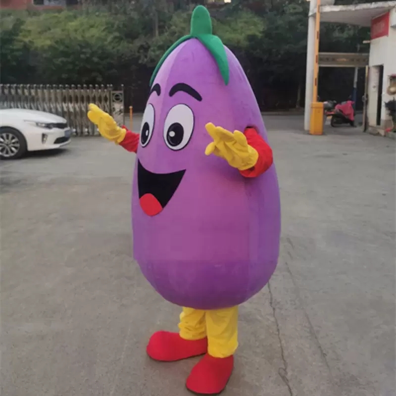 Aubergine 2022 Mascot Costume Halloween Christmas Car Character Outfits Suit Advertising Broschyrer Klädningar Karneval Unisex Vuxna outfit