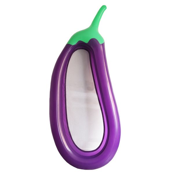 Aubergine rangée flottante grand anneau de bain inclinable avec filet pliant approvisionnement en eau lit flottant en pvc épaissi HW42