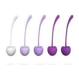 Oeufs 5pcs Set Safe Silicone Kegel Exercice Geisha Ball Ben Vagin Serrer Formateur Massage Sex Toys Vaginal s Sexe 1124