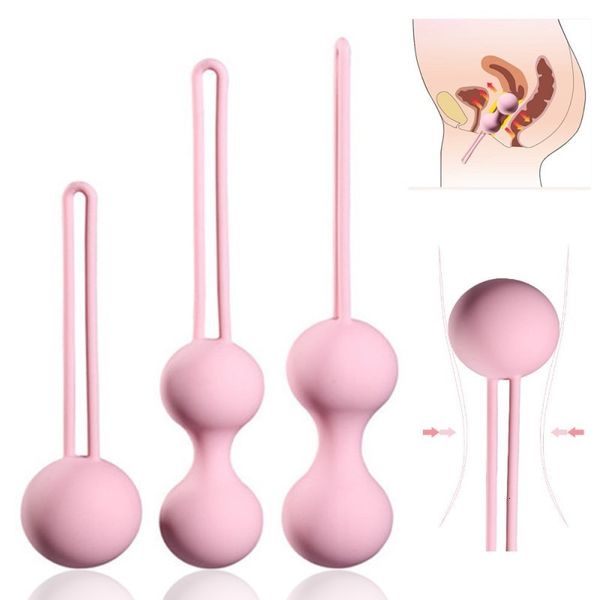 Huevos Balas 3 PCS Set Safe Smart Balls Kegel Ball Anal Sex Toys Vagina Apriete la máquina de ejercicio Geisha vaginal para mujeres 230904