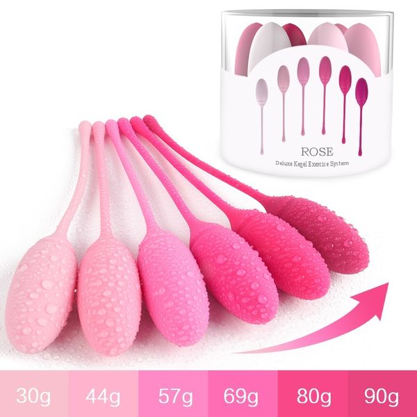 Eggs Bullets 6pcs Kegel Balls Trainer pour resserrer le plancher pelvien renforcement du poids balle exercice musculaire vaginal rétrécissement prénatal 230904