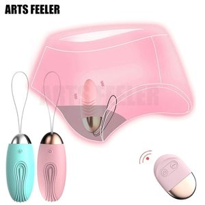 Oeufs / balles insérables oeuf vibrant masseur vaginal stimulateur du point G chargement USB télécommande vibrateur 10 vitesses jouets sexuels femmes 221010