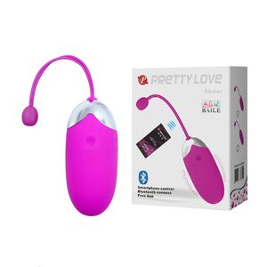 Eieren/Kogels Pretty Love Opladen via USB Bluetooth Vibrator Draadloze toepassing Afstandsbediening Vibrator voor vrouwen Vibratie Seksspeeltje Click Egg Vibrator 230710