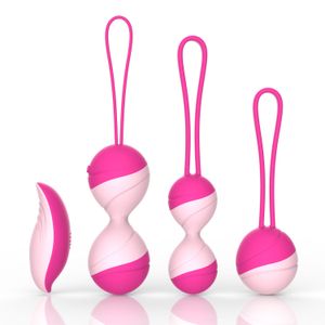 Oeufs / Balles Serrer vaginal Exercice Kegel Balls Oeuf vibrant Télécommande Exercice serré Ben Wa Shrink Sex Toys pour femme 230509