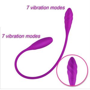 Oeufs Double Oeuf Vibrant Pliable Pénétration Vibrateur Boules Vaginales Machine Anal Butt Plug Adultes Sex Toys pour Femmes Couple Deux