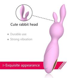 Huevos Nuevo Diseño g Spot Rabbit Vibrador con Orejas de Conejito para Estimulación del Clítoris Pequeño Juguete Sexual Mujeres 1124