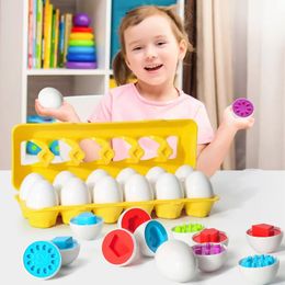 Huevos Tornillos 3D Puzzle Montessori Aprendizaje Educación Matemáticas Juguetes de matemáticas Forma de forma Smart Juego inteligente Regalos de Pascua Educativos 240407
