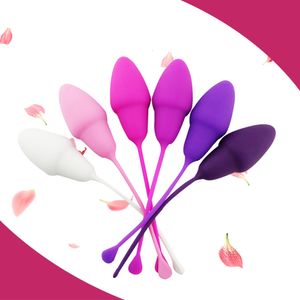 EggsBullets 6 Pcs Kegel Ball Speeltjes voor Vrouw Veiligheid Siliconen Vaginale Oefening Geisha Draai Bekken Reparatie Product 230804