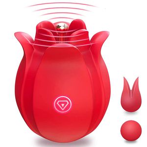 EggsBullets Rose Vibrator Voor Vrouwen Vibrerende Hoofden Tong Likken Tepel Clitoris Stimulator Massager Vrouwelijke Speeltjes voor Paar Voorspel 230808