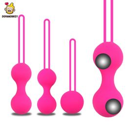 EggsBullets Safe Silicone Smart Ball 3Pcs Kegel Serrez la balle d'entraînement Vagin Machine d'exercice Vaginal Sex Toys pour femmes 230804
