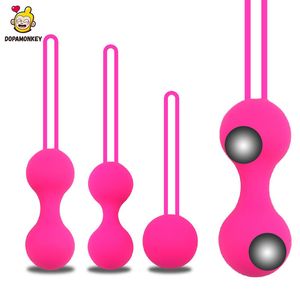 EggsBullets Safe Silicone Smart Ball 3Pcs Kegel Serrez la balle d'entraînement Vagin Machine d'exercice Vaginal Sex Toys pour femmes 230804