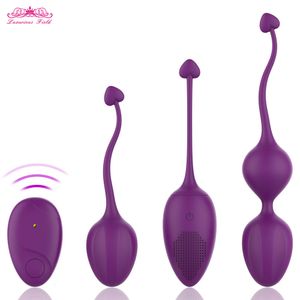 EggsBullets Sex Toy pour femmes Boules vaginales Exercice de Kegel Boules chinoises Massage féminin Télécommande sans fil Oeuf vibrant Oeuf d'amour 230804