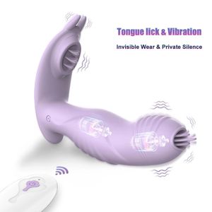 EggsBullets Vibromasseur sans fil léchant la langue pour les femmes Stimulation clitoridienne Chargeur USB Femelle Oeuf Sex Toys Boules vaginales 231204