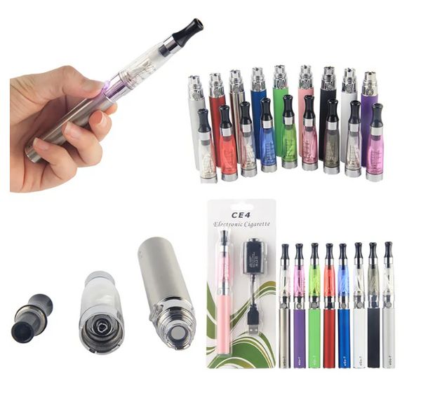 EGO T CE4 1.6 ml Atomiseur eGo-T Starter Blister Kit Cigarette Électronique avec 1100 mAh Micro USB Passthrough Vape Batterie