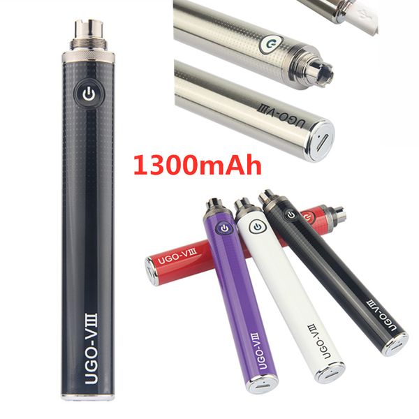 MOQ 5Pcs Auténtico EGO T Passthrough E Cig 1300mAh Vaper Plumas Batería Micro USB Pass Through UGO V3 Vaporizador con cable Cargadores ecigs