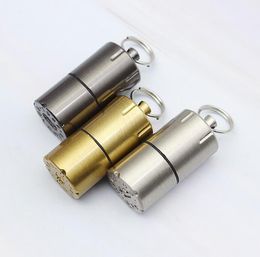 Dernier briquet compact au kérosène Capsule essence gonflé porte-clés essence briquet meule briquets accessoires de fumer en plein air outils