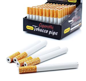 egosmoker Pipe en forme de cigarette en aluminium Pipes à fumer Mini Pipes à tabac à main 78MM 55MM Tube à priser Aluminium Céramique Chauve-souris Accessoires pour fumer BD117