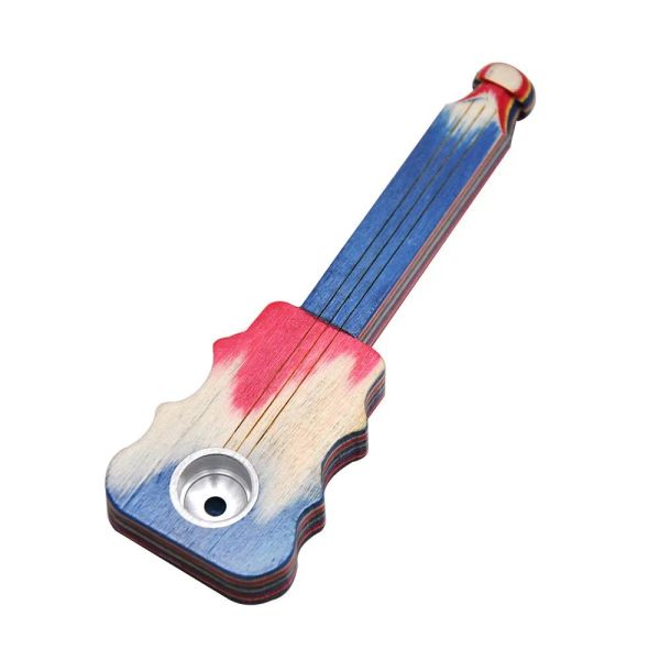 Egosmoker Instrument créatif Forme Pipe à Fumer en Bois Tuyau en métal créatif Guitare Pipe à Tabac Utiliser pour Utiliser ZZ