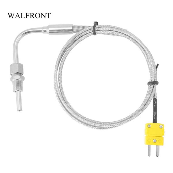 Envío gratuito EGT K Tipo Termopar Controlador de temperatura Herramientas 0-1250 C Conector de sonda del sensor de temperatura de gases de escape con punta expuesta