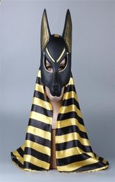 Egyptisch Anubis Cosplay Face Mask Wolf Head Jackal Animal Masquerade Props Party Halloween Fancy Dress Ball 2208126375939