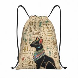 Égypte Bastet Cat TrawString Backpack Femmes Hommes Gym Sport Sac à dos Portable Egypte Egypt Art Training Sac Sack 80Wr # #