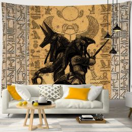 Cultura egipcia Tapestry Wall Hanging Retro Psychedelic Witchcraft Mystery Bedroom Art Hippie Home Decor