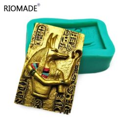 Egyptische farao Cleopatra anubis siliconen fondant mallen chocoladetaartdecoratie gereedschappen hars bakvorm